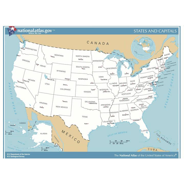 Esque – wholesale Poster – Poster Map America/United States - Educational