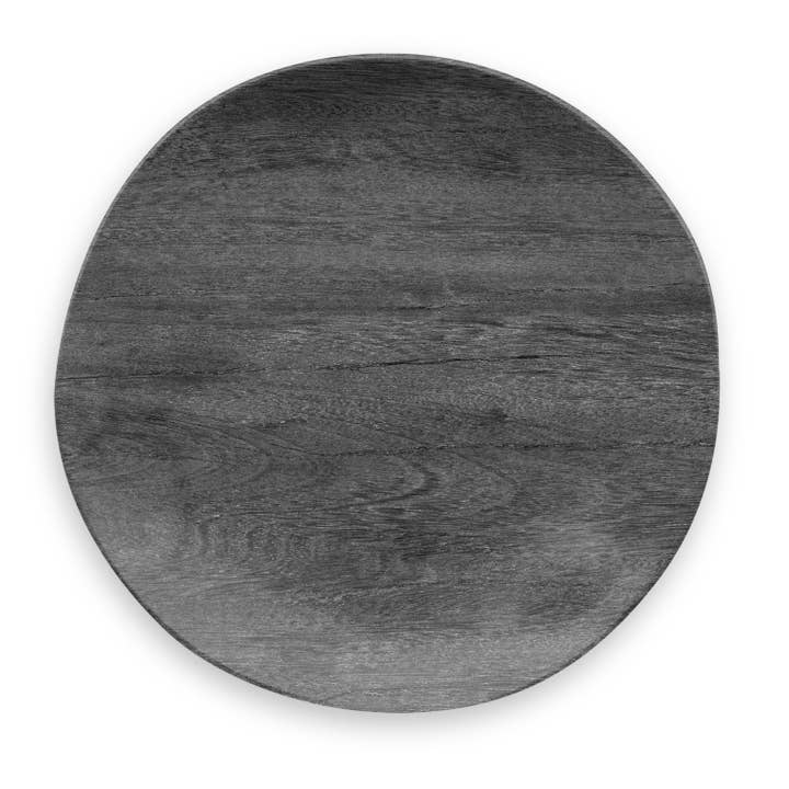 TarHong – wholesale Servisset – Faux Real Svartbränd Trätallrik, (Planta), 10,5 x 0,9”