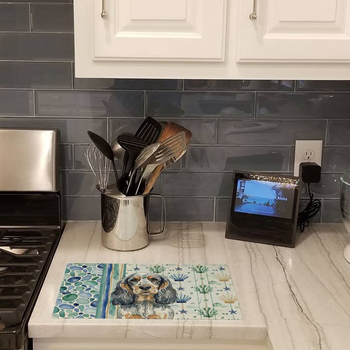 Blue Roan & Tan English Cocker Spaniel Coastal Sea Glass Cu for wholesale by Caroline's Treasures