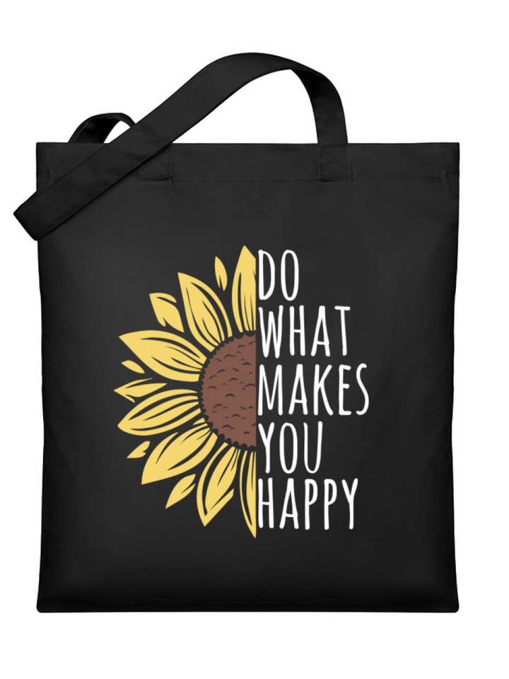 Do what makes you happy - organic jute bag for wholesale by GARTENFAN