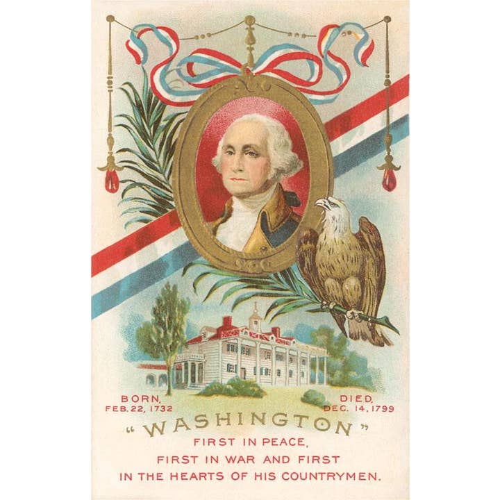 Found Image Press - Wholesale Stationery/Notecard Set - Greeting Card PT-234 George Washington Memorabilia