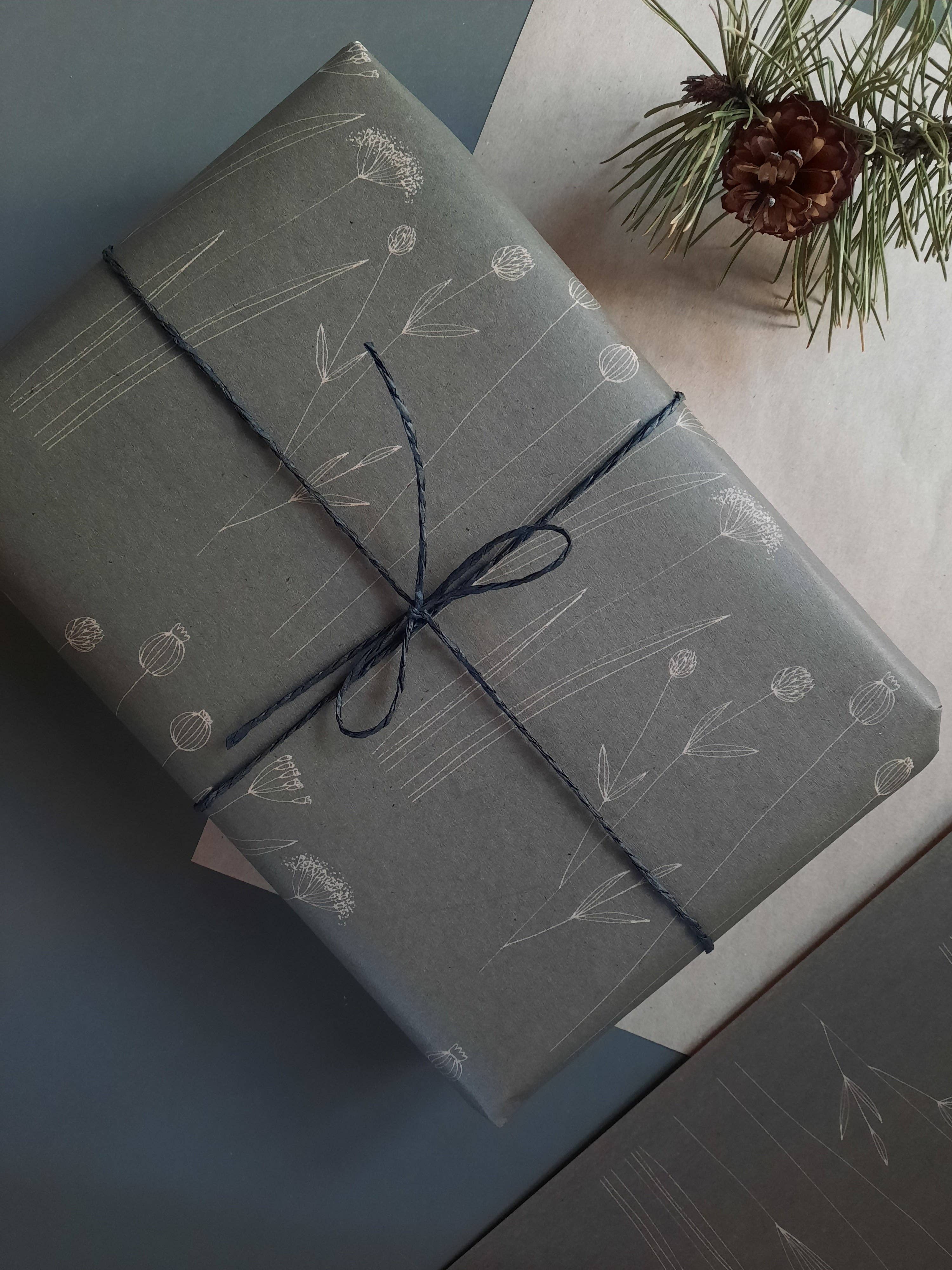 MyDesignPictures – Engroshandel Indpakningspapir – Sæt med 3 stykker Grafisk Blomster Kraft Indpakningspapir3