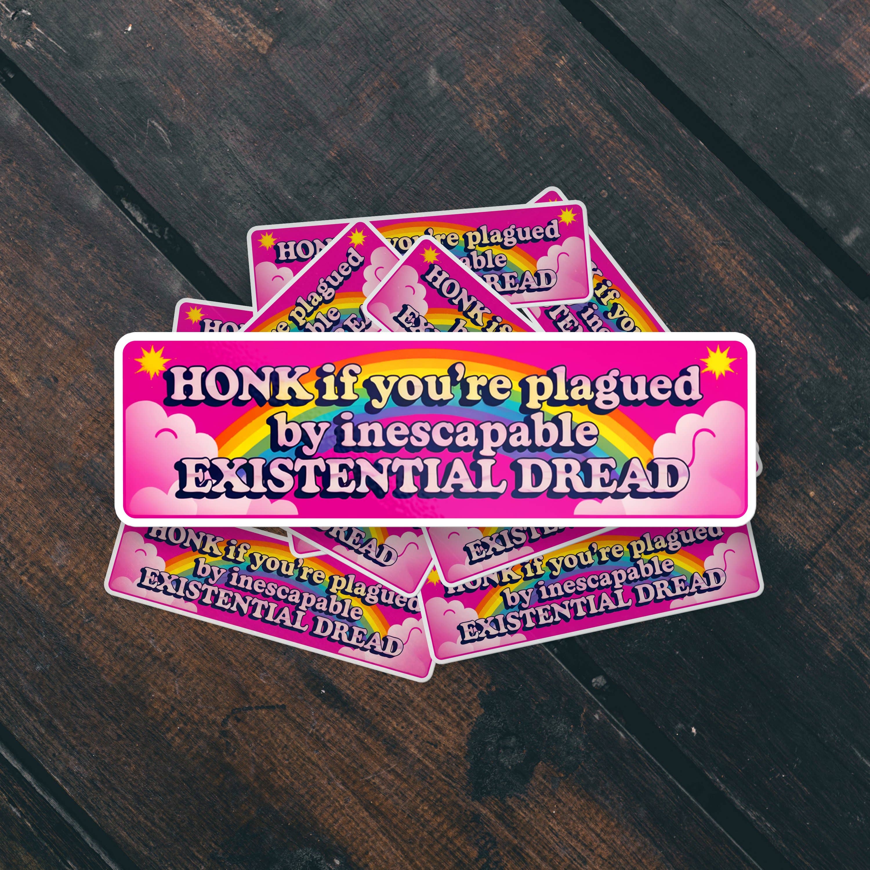 Sticker Bull - Venta al por mayor Pegatina - Si te atormenta un ineludible temor existencial adhesivo1