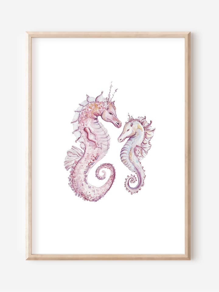 Poster de imagem de cavalo-marinho para quarto de criança por atacado de MiniDei