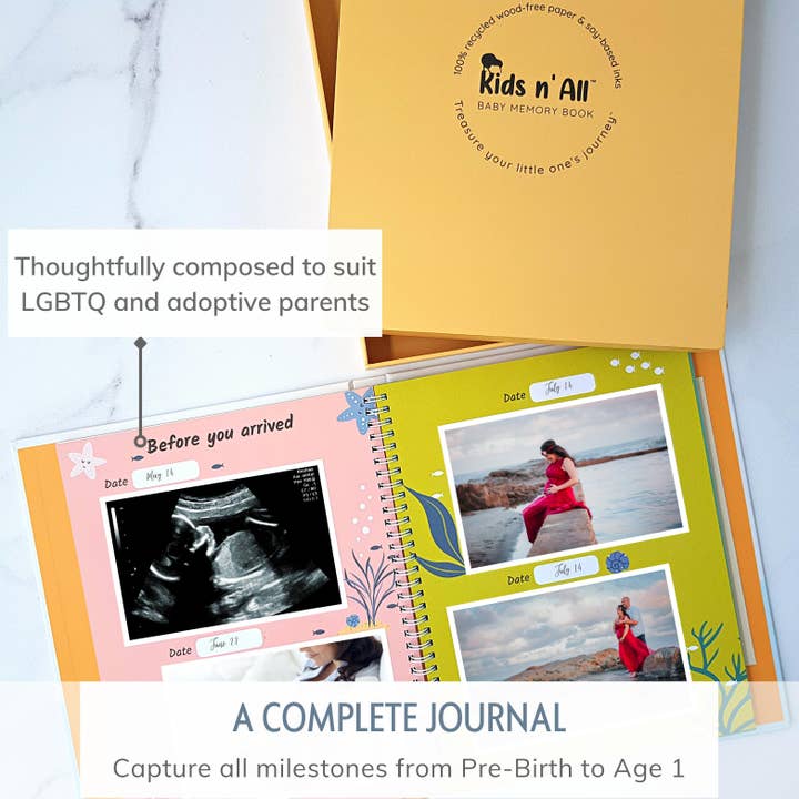 Kids N' All - Wholesale Memory book – Child & baby - Baby First Year Milestone Keepsake Journal Memory Book1
