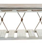 All Wood Sofa Table With Knotted Rope Accent for wholesale by Coast Lamp Mfg