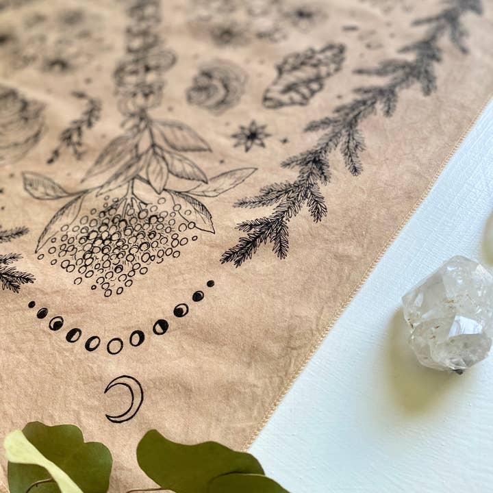 Wanderite – Großhandel Bandana – Unisex – Halstuch | Herbs of Protection | Tea-Dyed8