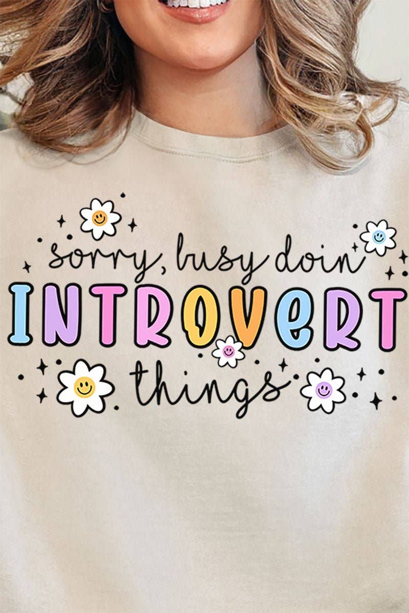 Wholesale Accessory Market - Wholesale Graphic Sweatshirt - Women's - Doin' Introvert Things Unisex NuBlend Crew Sweatshirt6