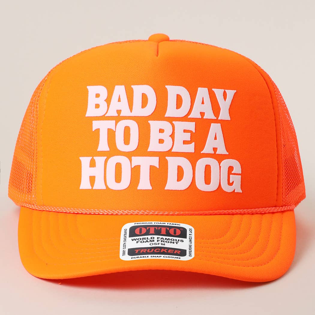Fashion City - Wholesale Trucker Hat - Women's - BAD DAY TO BE A HOT DOG Mesh Back Foam Trucker3