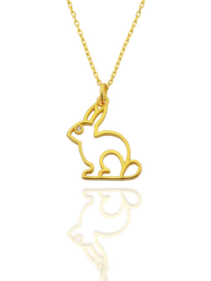Rabbit Necklace for wholesale by Minval Jewelry