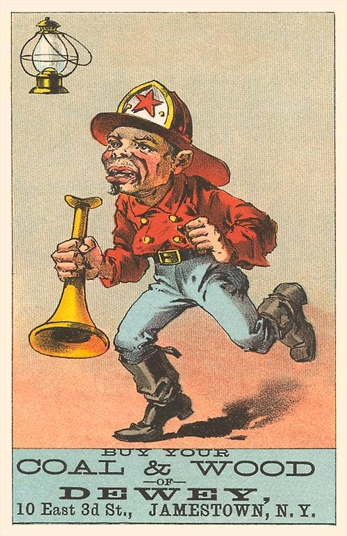 Found Image Press – wholesale Magnet – Magnet FD-71 Fireman with Trumpet0