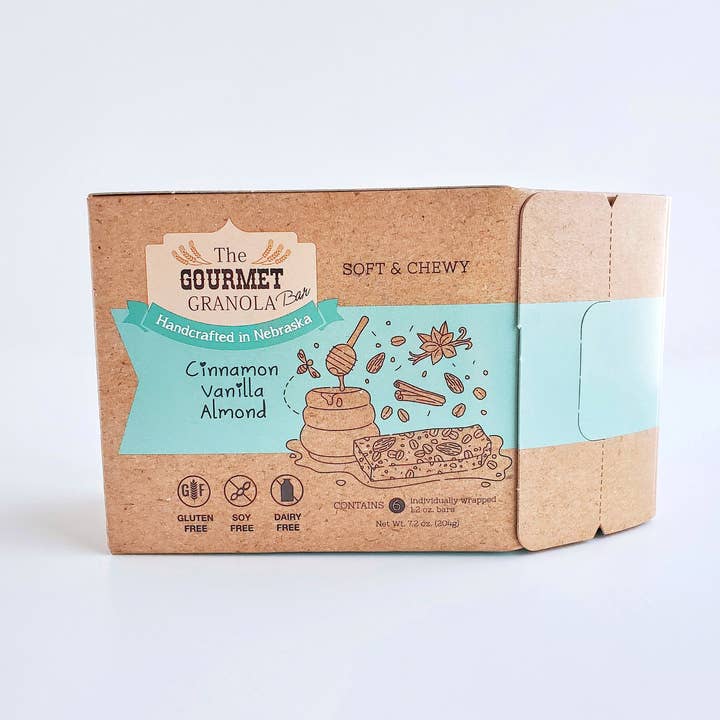 The Gourmet Granola - Wholesale Snack Bar - Cinnamon Vanilla Almond Granola Bars - 6 Pack Box4