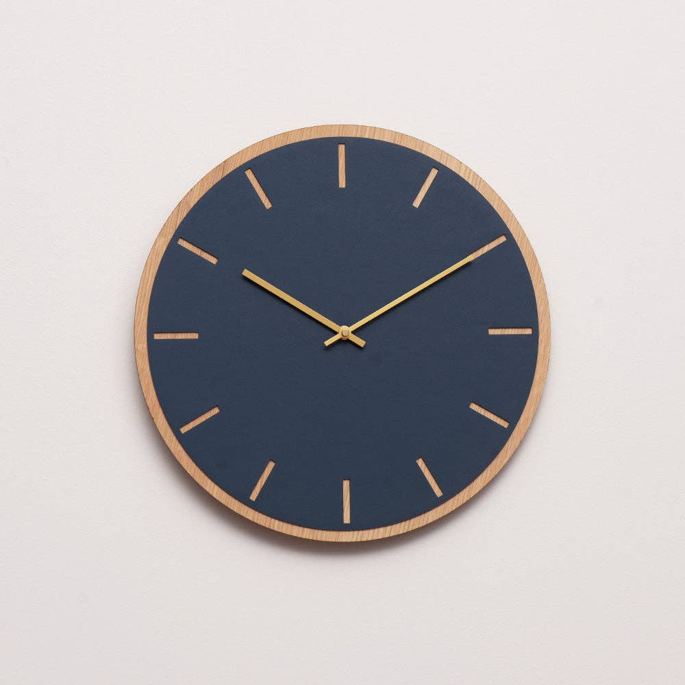 Hemverk – wholesale Wall clock – Smokey Blue Oak Wall Clock — Ø28/Ø38 cm