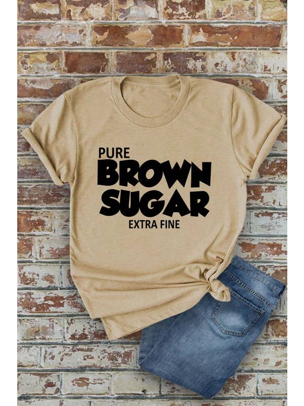 Top Avenue – T-shirt estampada - Mulher por atacado – Camiseta Pure Brown Sugar Extra Fino, Unissexo de gola curta16