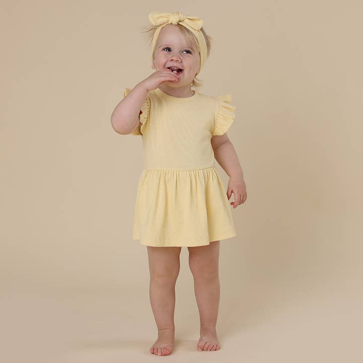 Snuggle Hunny - Wholesale Dress – Baby - Sunlight Short Sleeve Organic Dress2