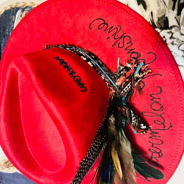 Feathered Gypsy Custom Hats and Boutique - Wholesale Fedora - Women's - Watermelon Moonshine Burned Rancher Hat