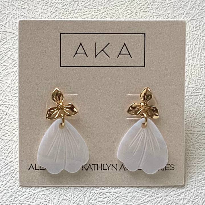 YARA | Petal Shell Dangle Earrings for wholesale by Alexandra Kathlyn Accessories