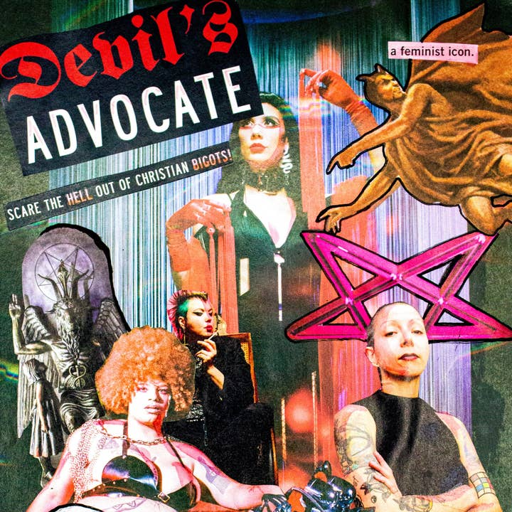 Hijinx Mixed Media - Wholesale Art Print - Devil's Advocate Satanic Feminist Collage Art Print