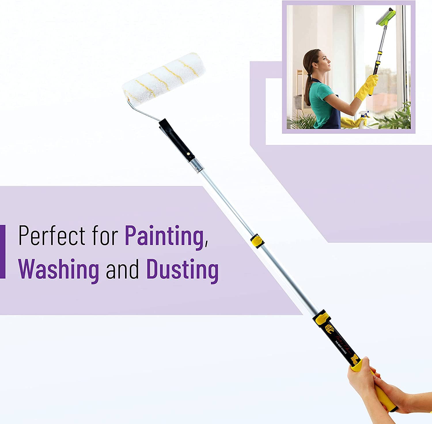 Bates Choice – wholesale Paint/wax brush – Bates- Extension Pole, 3 Ft Pole, Telescoping Pole4