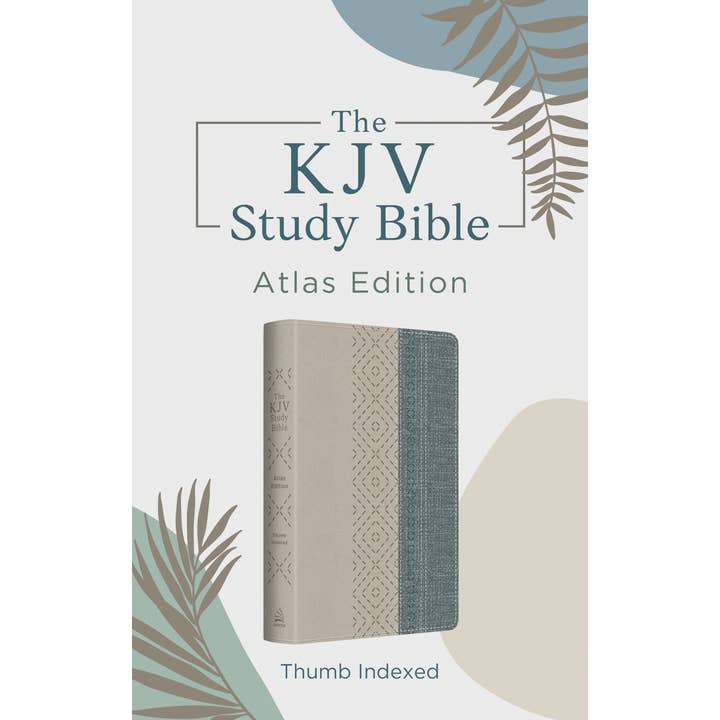 Barbour Publishing, Inc. - Wholesale Book - Adult - The KJV Study Bible: Atlas Edition: Taupe & Denim Crosshatch