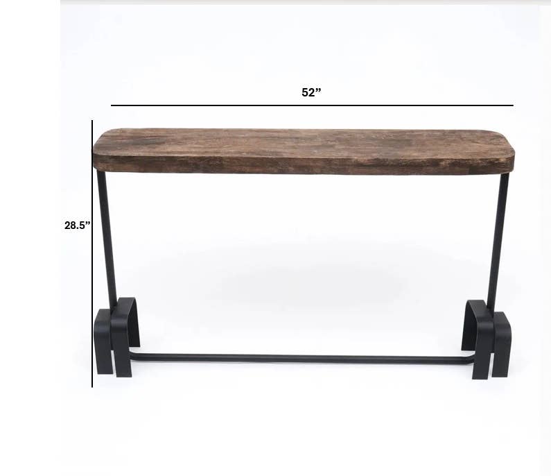 ExpoBazaar - Wholesale Console Table - Wood & Iron Console Table-52X12X28.5"6