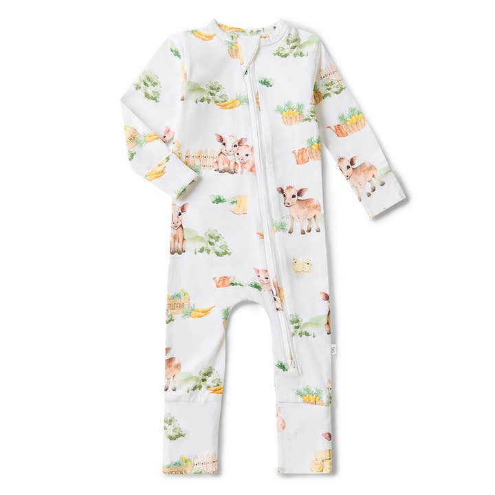 Snuggle Hunny - Wholesale Slaappak - Baby - Boerderij Organische Knuffelpak Omvormbare Romper1