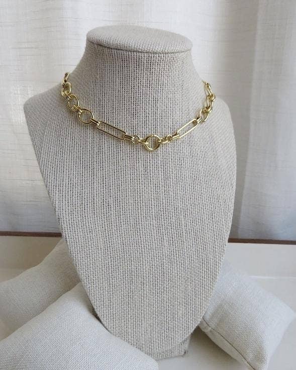 Boutique Suarez Co. - Wholesale Link & Chain Necklace - Louvre Extension Link Charm Holder Necklace - Clicker Clasp - add charms3