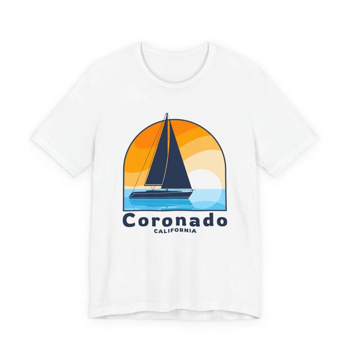 Coronado, California T Shirt - Sailboat Tee for wholesale by Hey Mountains