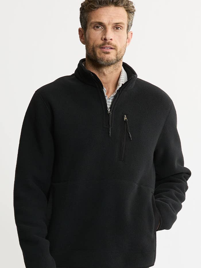 Pull à quart de zip en polaire doublé sherpa pour la vente par JACHS NY