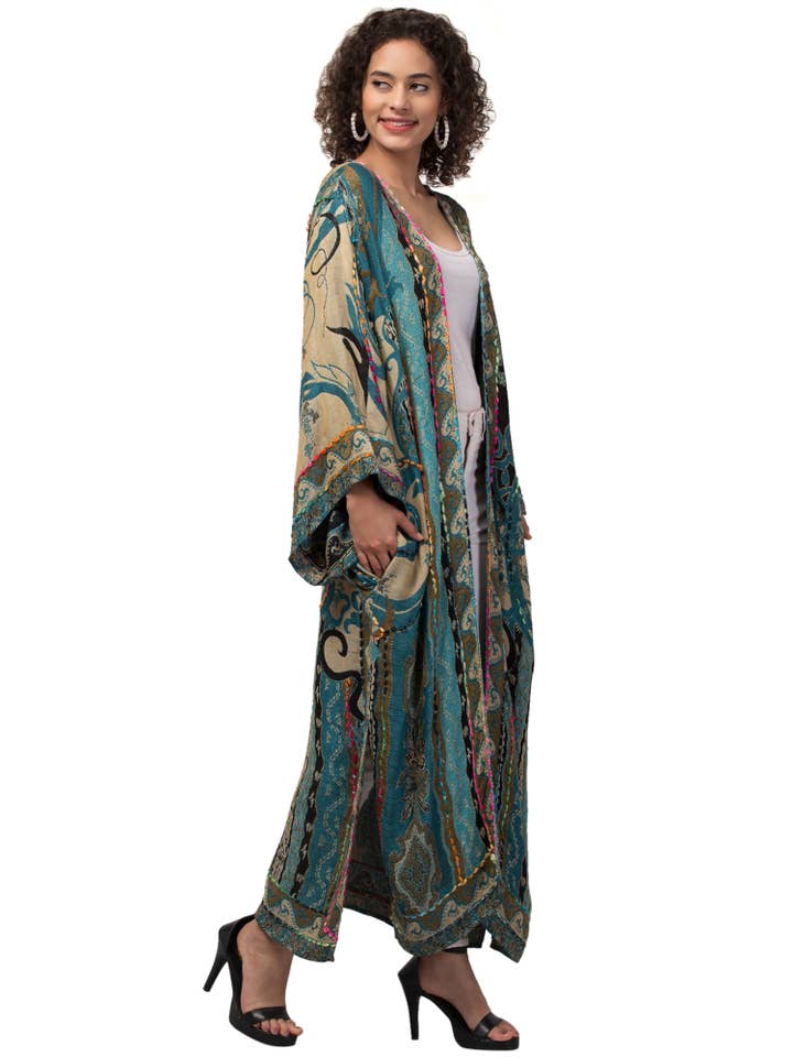 AYKA - Venta al por mayor Kimono - Mujer - CONJUNTO DE 5 CHAQUETAS KIMONOS DE PUNTO GRUESO SURTIDAS