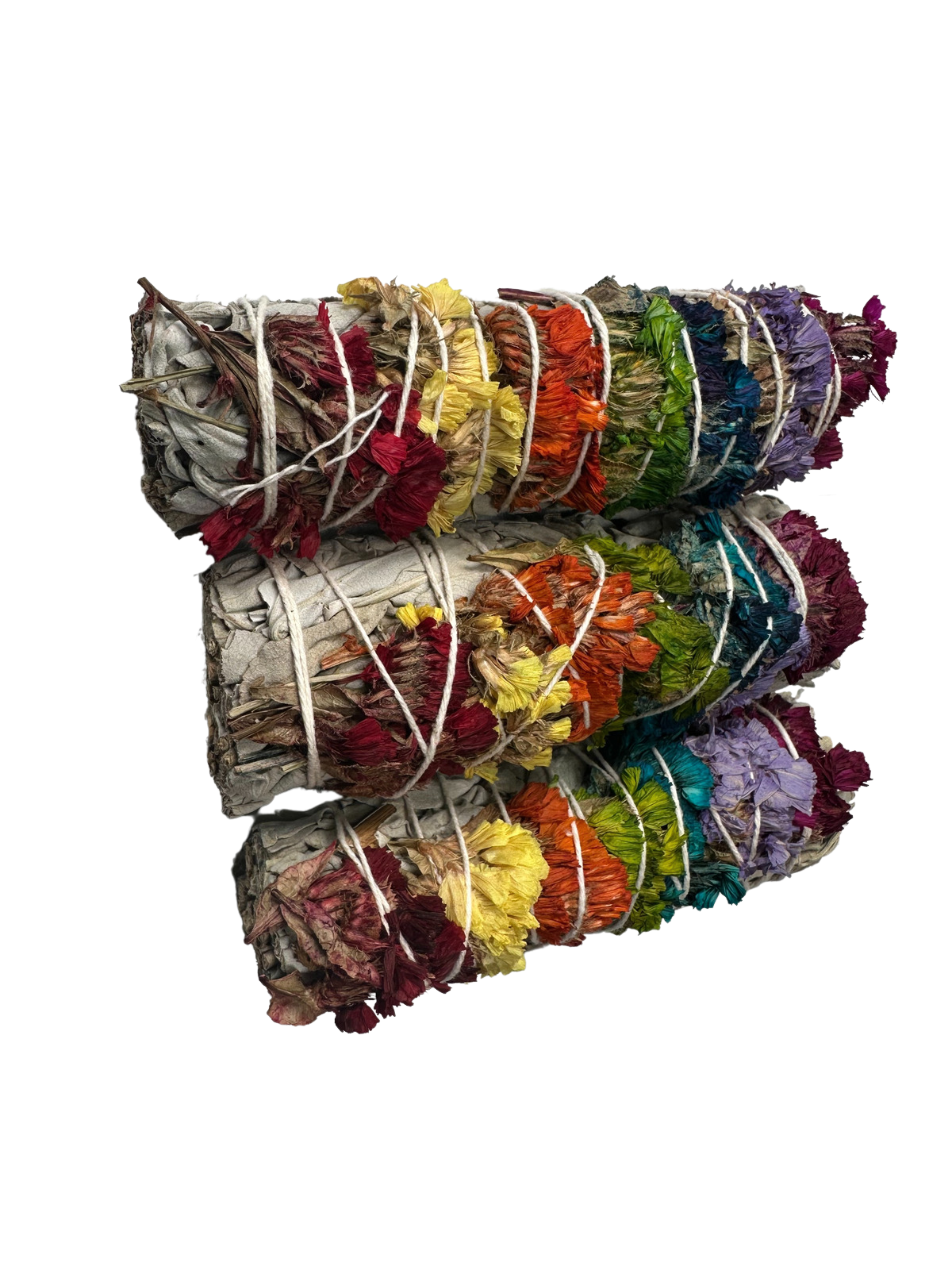 CaNatureLover – wholesale Sage bundle – ORGANIC 7 Chakra White Sage with SINUATA Flowers3
