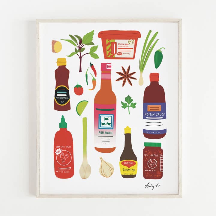 Impression d'art saveurs asiatiques pour la vente par Happy Little Paper Co