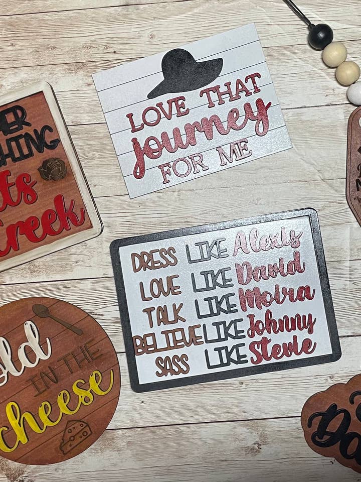 Schitt’s Creek Tiered Tray Decor for wholesale by LivaBella Designs