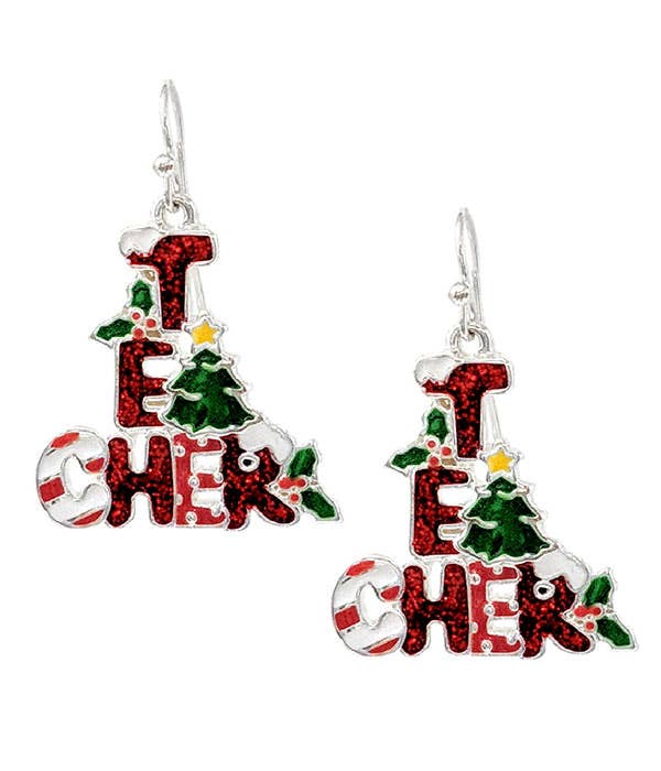 Jewelry Max - Wholesale Dangle Earrings - ( H710 )  CHRISTMAS THEME EPOXY EARRING - TEACHER0
