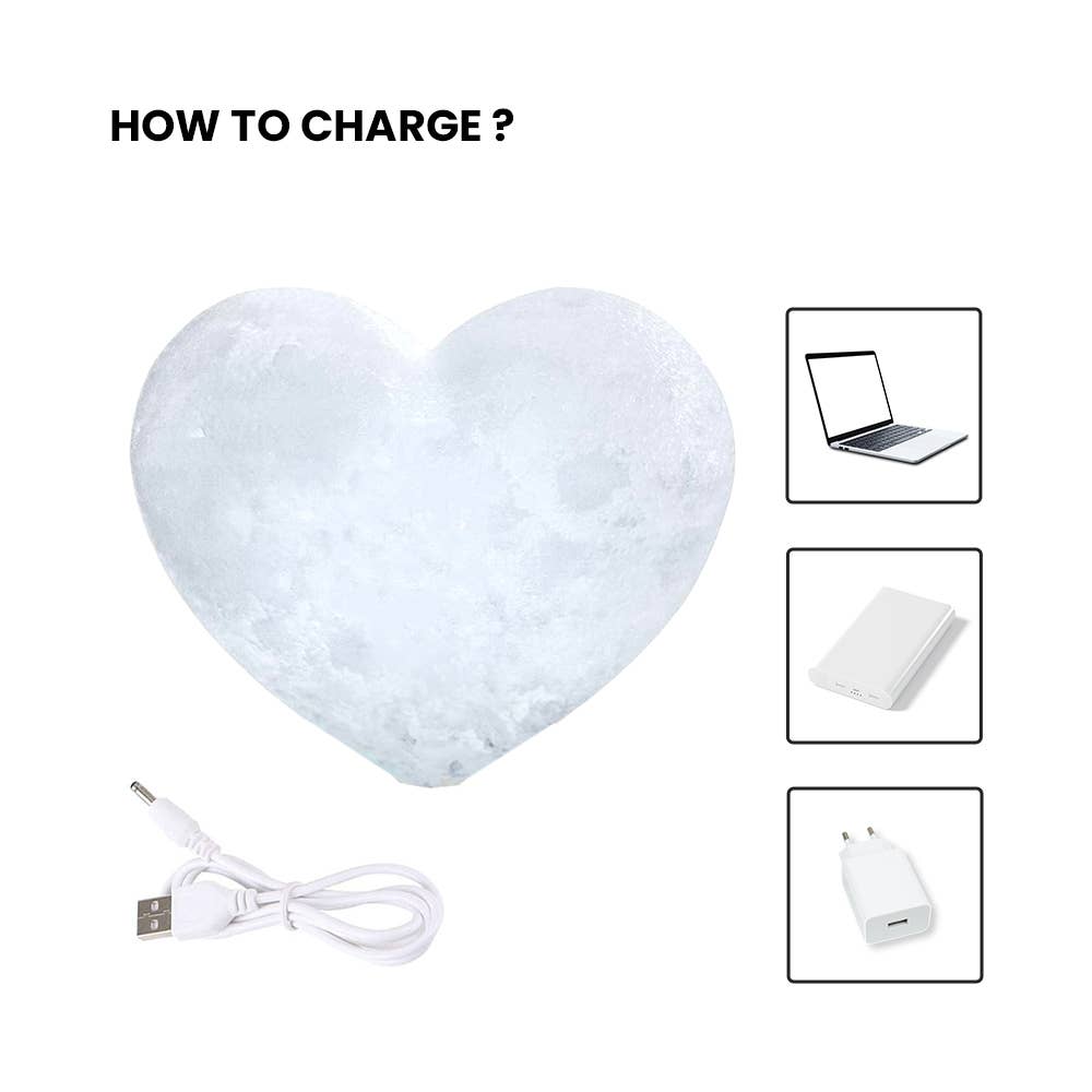 CanvasChamp - Wholesale Accent/Desk Lamp - Custom 3D Photo Heart Moon Lamp - Night Light6