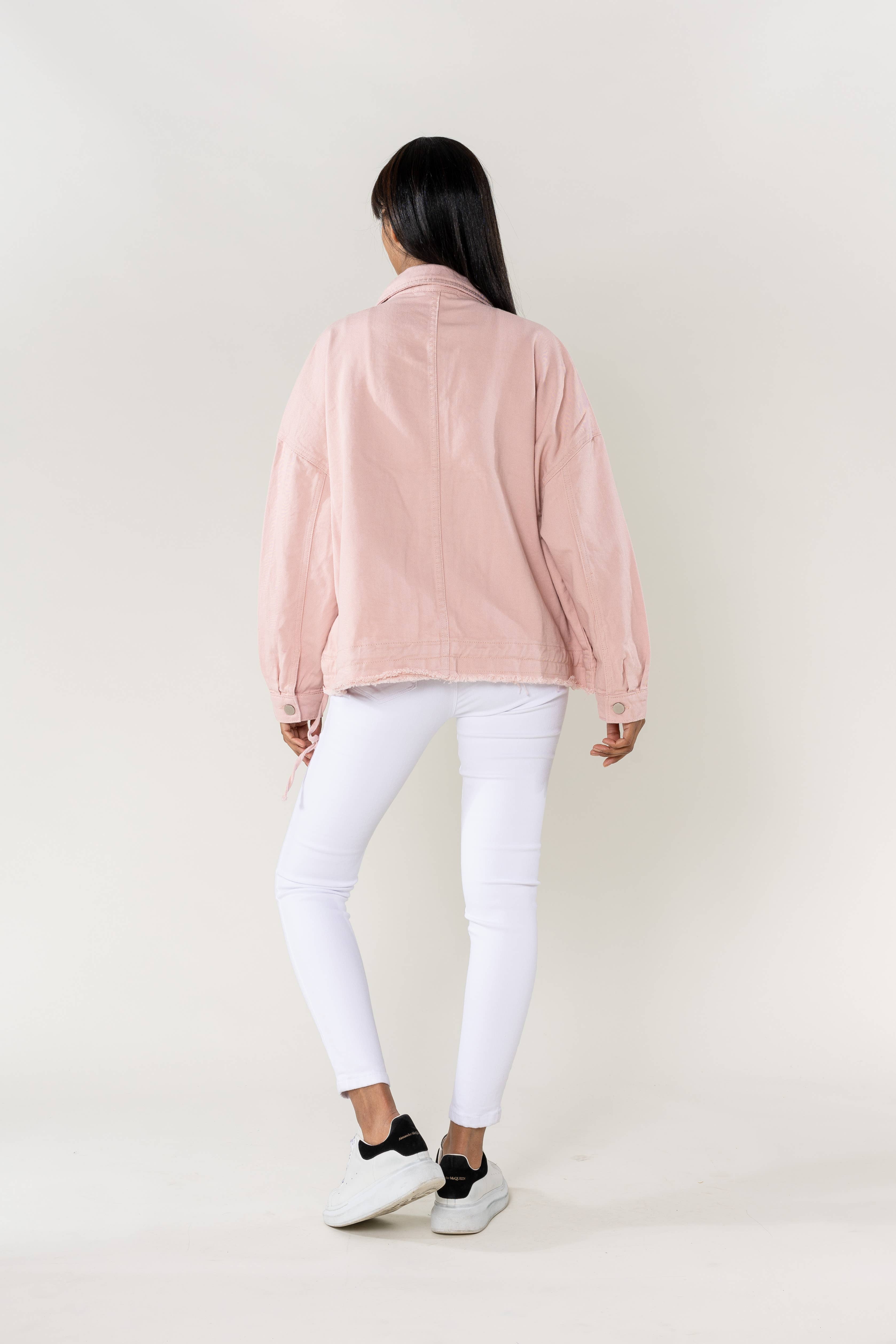 Nina Carter – Casaco de ganga - Mulher por atacado – Casaco de ganga oversized Nina Carter bolsos grandes S56225