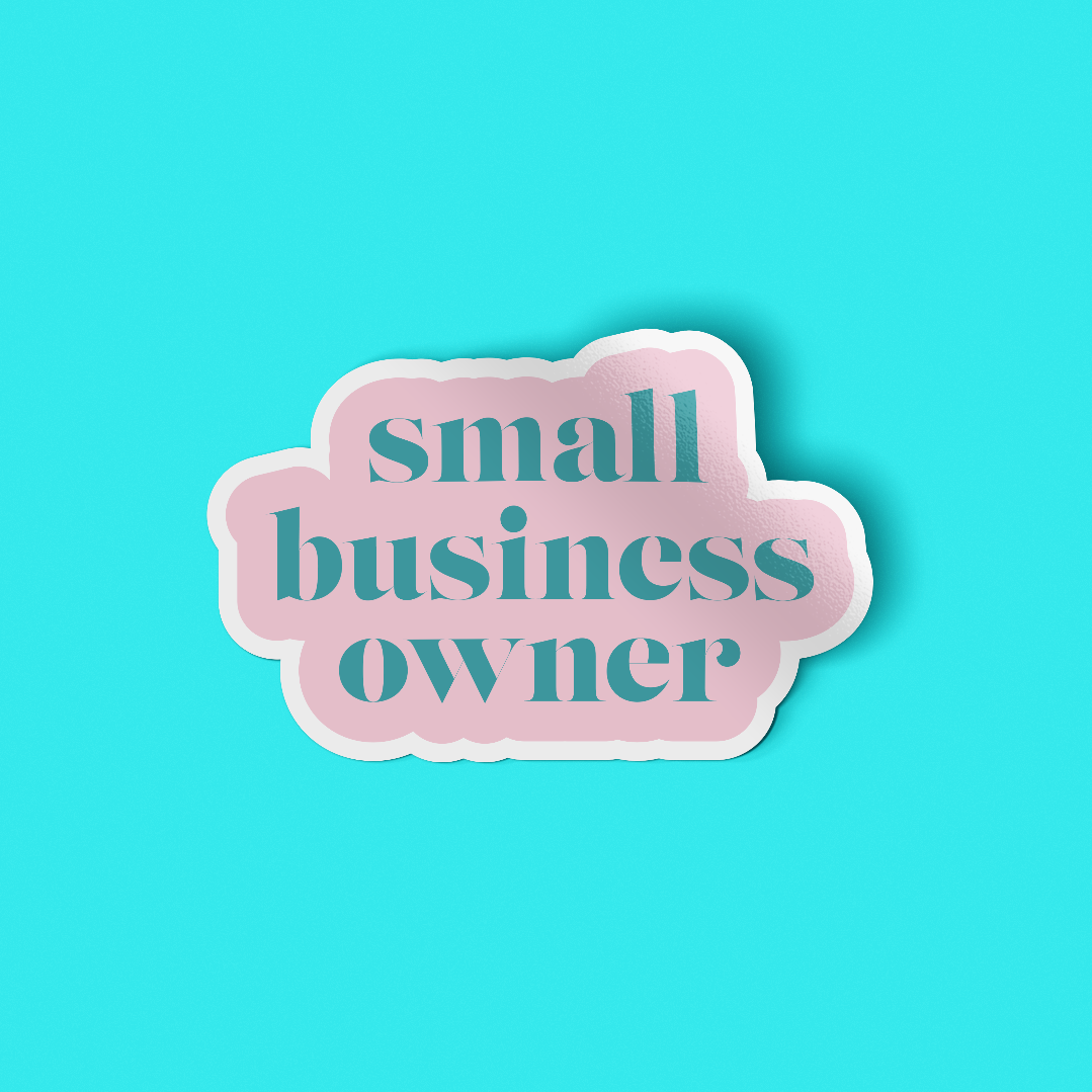Woman-Owned Wallet - Wholesale Sticker - Small Business Owner (Light Pink) Sticker1
