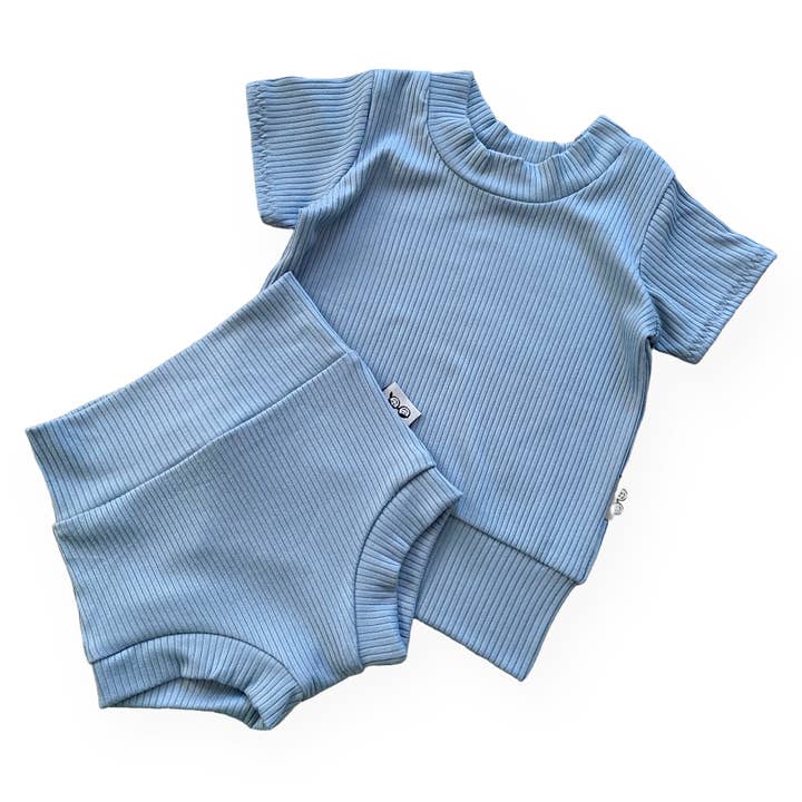 Ensemble de salon d'été côtelé en chambray pour la vente par Dudis Design