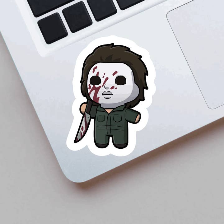 Crazilyhumbledesigns – Großhandel Aufkleber – Micheal Meyers, niedlicher Horror-Cartoon, wasserdichter Aufkleber1