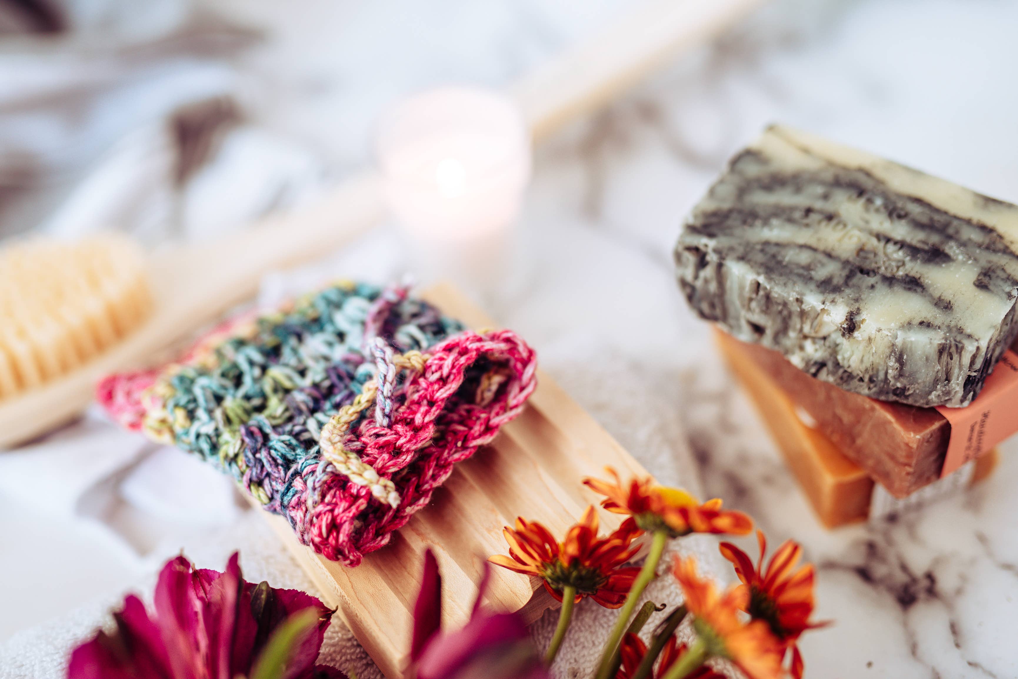 Joyful Sounds Farm - Wholesale Soap Pouch/Sack/Bag - Hand Crocheted, 100% Cotton Soap Bag, Washcloth, Soap Saver6