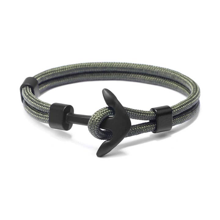 Heren Groen Anker Armband | Verstelbaar Nautisch Sieraad voor wholesale door O Yeah Gifts