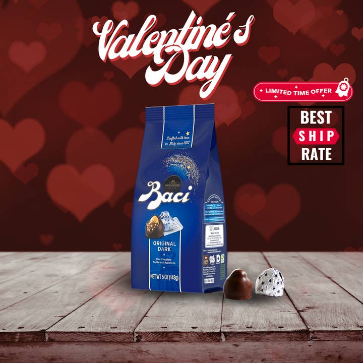 Baci Classic Original Dark Chocolate –4.4oz (10 pcs)(4 bags) for wholesale by Casacella Foods