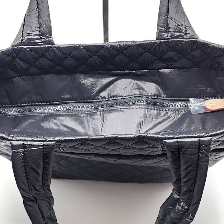 Hatzzi - Wholesale Tote Bag - Women's - Large Nylon Quilted Puffer Top Zip Tote10