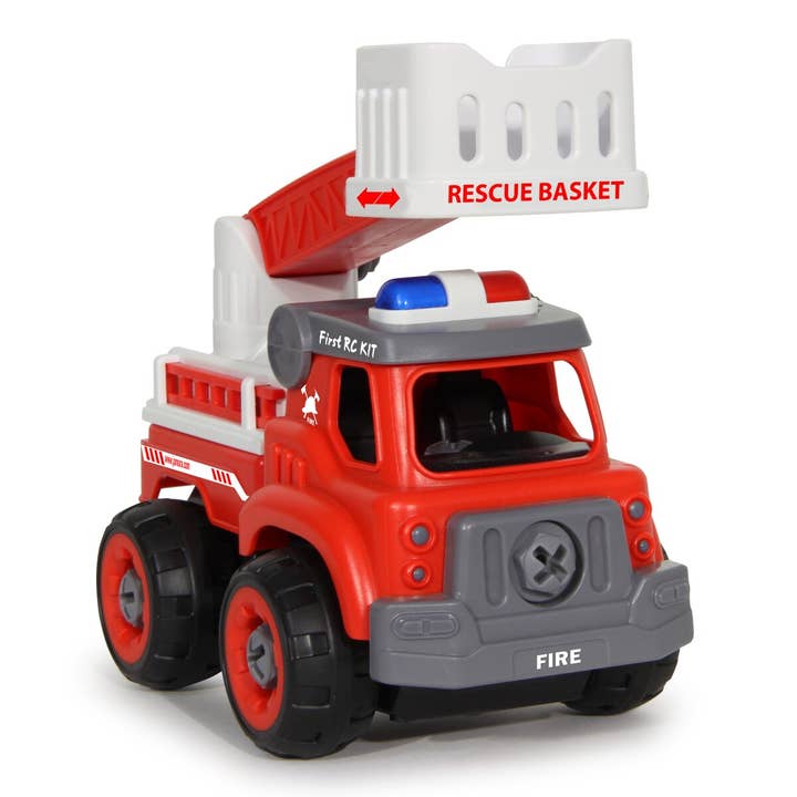 mhw24 - Wholesale Toy Car/Truck - Kids - First RC 33 piece fire truck kit with cordless screwdriver5