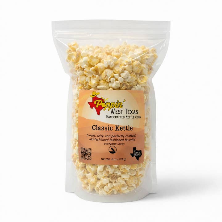 Classic Kettle Popcorn - 9 cups for wholesale by Poppin' West Texas