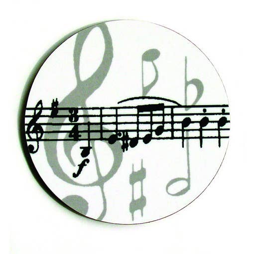 Mugmats Coasters Grey Music Notes pour la vente par THE MUSIC GIFTS COMPANY