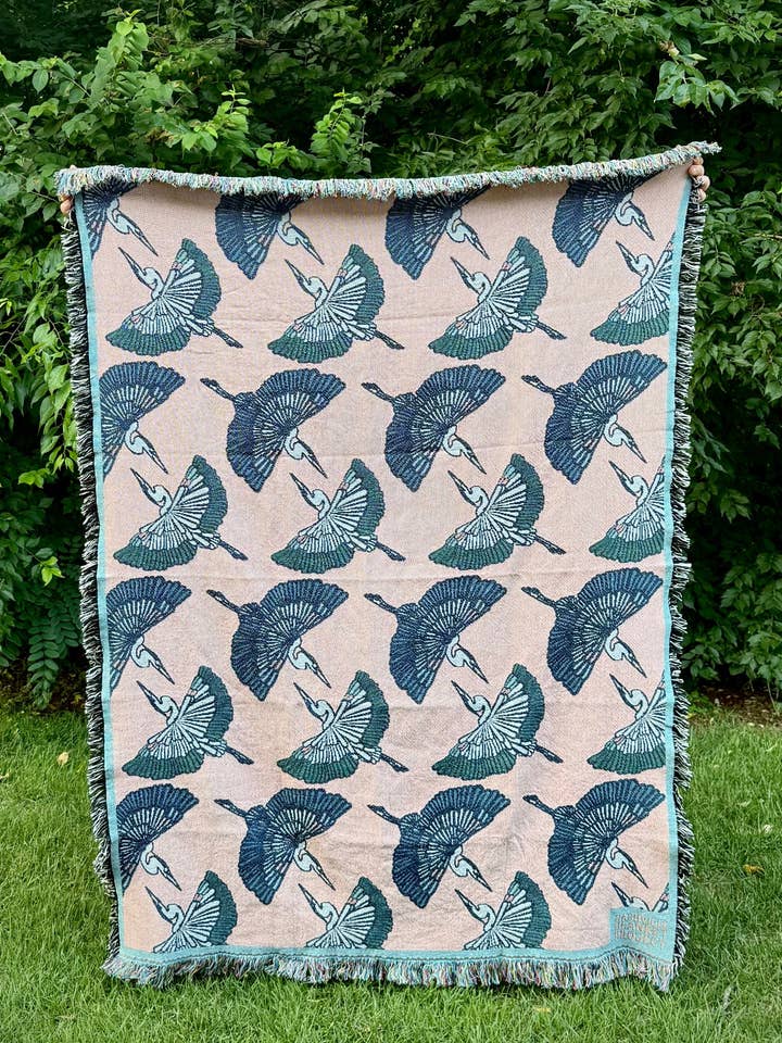 Herons in Flight Blanket for wholesale by Faircloth