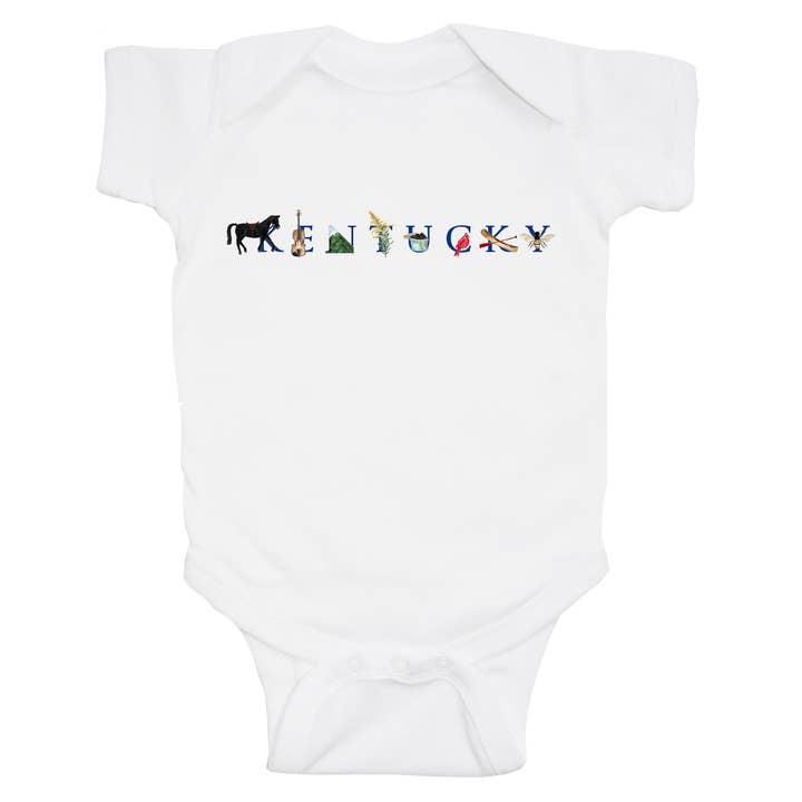 Kentucky baby snap up met korte mouwen voor wholesale door Tina Labadini Designs