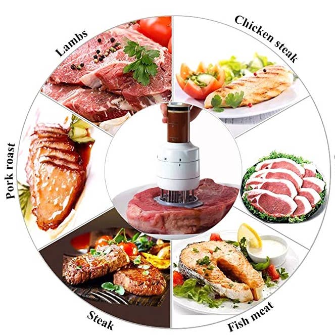 VIGOR - Wholesale Kitchen tool/gadget - Chef Multifunctional Meat Tenderizer Needle Stainless Steel,11