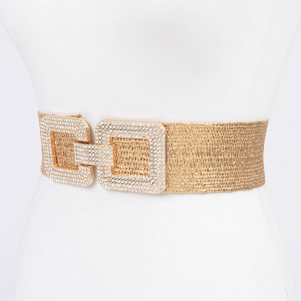 3AM BY H&D ACCESSORIES - Wholesale Belt - Women's - Rhinestone Elastic Belt1